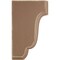 Ekena Millwork 2 1/2"W x 2 3/4"D x 4 1/2"H Capistrano Mission Wood Vintage Decor Corbel, Weathered Brown CORWD02X02X04CPBR - alternate 3